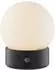 Brilliant Dori Tischleuchte LED, Glas, schwarz/weiß, 250lm 2700K, Wireless Charging