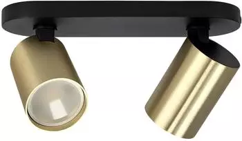 EDO Malga 2 Elegant ceiling spotlight with 2 GU10 black and gold