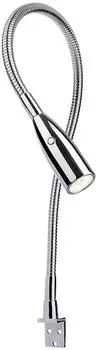 Kalb LED Bettleuchte Aufbauleuchte, warmwei&szlig;, chrom