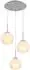 Globo LED-Pendelleuchte, höhenverstellbar, Glaskugeln, verchromt, H 120cm