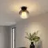 Globo Barry LED-Deckenleuchte, schwarz, Glas rauchfarben, H 19cm