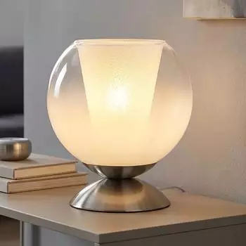 Globo BARRY LED-Tischleuchte Lesefunktion, Metall/Glas, silber (BARRY)