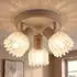 Globo PLANTA LED-Deckenleuchte 3-flammig, schwenkbar, beige, Metall/Glas