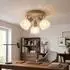 Globo PLANTA LED-Deckenleuchte 3-flammig, schwenkbar, beige, Metall/Glas