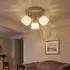 Globo PLANTA LED-Deckenleuchte 3-flammig, schwenkbar, beige, Metall/Glas