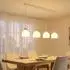 Globo SWANSON LED-Pendelleuchte, Metall/Glas/Holz, weiß, höhenverstellbar