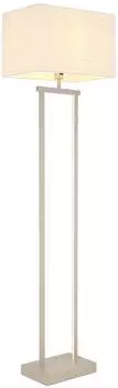 Globo Sydney LED-Stehleuchte Touchdimmer, beige, Metall/Stoff, 153cm