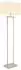 Globo Sydney LED-Stehleuchte Touchdimmer, beige, Metall/Stoff, 153cm