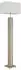 Globo Forest LED-Stehleuchte 2-flammig, sand, Stoff, dimmbar, 150cm