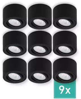 Oktaplex Lile Aufbaustrahler schwenkbar dimmbar, schwarz, 4,9W 370lm 4000K (Lile)