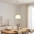 Globo Pendelleuchte höhenverstellbar, weiß, Metall/Holz, E27 (LED)