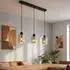 Globo ALONSO LED-Pendelleuchte, höhenverstellbar, Glas, schwarz, H 120cm