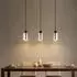 Globo ALONSO LED-Pendelleuchte, höhenverstellbar, Glas, schwarz, H 120cm