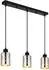 Globo ALONSO LED-Pendelleuchte, höhenverstellbar, Glas, schwarz, H 120cm