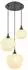 Globo Pendelleuchte LED 3-flammig, Glas mit Kristallen, schwarz