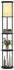 HomCom Stehlampe mit 3 runden Regalen, Stoffschirm, 3 Lichtfarben, schwarz (B31-588V90BK)
