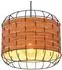 Globo LED-Hängeleuchte Holzoptik braun, Metall, H 120cm
