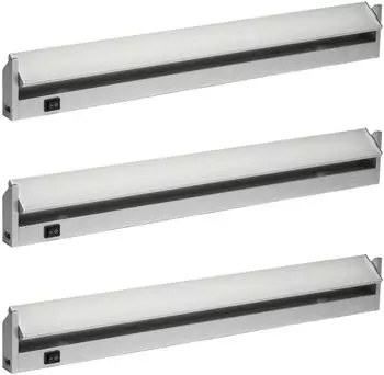 Oktaplex Rota LED-Unterbauleuchte schwenkbar, Aluminium silber, neutralwei&szlig; 4000K, 800lm, 10W, 3er-Set (3x17016.4K)
