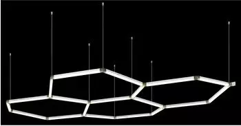 Globo HONEYCOMB LED-Deckenleuchte, weiß, höhenverstellbar, 248cm