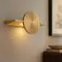 Globo Jasper LED-Wandleuchte, messing matt, Spot verstellbar, H 28cm