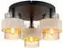 Globo LED-Deckenleuchte 3-flammig, schwarz, Glas, Ø 37,5cm