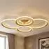 Globo LED-Deckenleuchte, Ringe verstellbar, sandfarben, 85,5cm