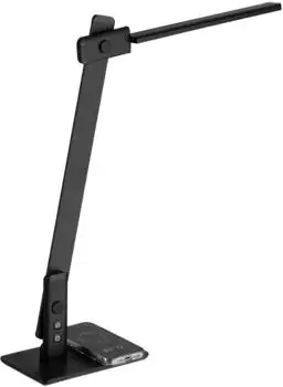 Alco LED-Schreibtischlampe 1100lm, 3000-5000K, dimmbar, USB, induktiv, schwarz (904-11)