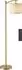 HomCom LED-Stehlampe stufenlos dimmbar, Stoffschirm, gold/cremeweiß (B31-544V90GD)