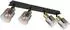 Globo LED-Deckenstrahler 4-flammig, schwarz, Metall (H 18,2cm)
