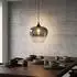 Globo LED-Pendelleuchte Rauchglas, schwarz, Metall, H 120cm