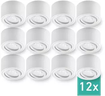 Oktaplex Lile LED-Aufbaustrahler wei&szlig;, dimmbar, schwenkbar, 4,8W, 3000K (12x17099.3K)