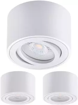 Oktaplex Lile Aufbaustrahler Aluminium, schwenkbar, warmwei&szlig; 3000K (4,8W)