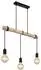 Globo GREGOR LED-Pendelleuchte, höhenverstellbar, Holz, braun, H 120cm