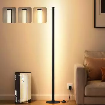 Vasagle LED-Stehlampe, dimmbar, warmwei&szlig; 3000K, 139,4cm