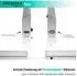 Oktaplex Rota LED-Unterbauleuchte 2er-Set, Aluminium, schwenkbar, 91cm, 4000K (2x17017.4K)