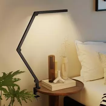 HomCom Tischleuchte LED dimmbar 2 Farbmodi, schwarz
