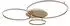 Globo LED-Deckenleuchte dimmbar, champagner, Metall, 127cm