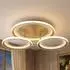 Globo LED-Deckenleuchte schwenkbare Ringe, Metall sand, 62,5cm