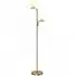 HomCom Stehlampe LED 3 Farbtemperaturen, dimmbar, Glaskugelschirme, gold