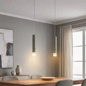 Globo LED-Pendelleuchte Taschenlampe-Design 2x gr&uuml;n, Metall/Acryl, H 120cm
