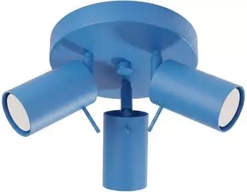Sollux LED Deckenleuchte Tuba Ring 3x GU10 blau