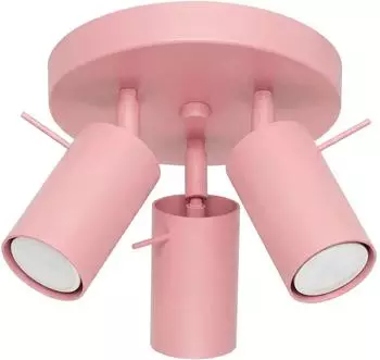 Sollux LED Deckenleuchte Tuba Ring 3x GU10 rosa
