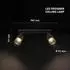 V-TAC LED-Deckenstrahler 2-flammig, schwarz, verstellbar, 58,5cm (2x6W)