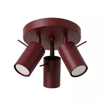 Sollux LED Deckenleuchte Tuba Ring 3x GU10 braun