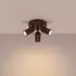 Sollux LED Deckenleuchte Tuba Ring 3x GU10 braun