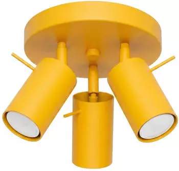 Sollux LED Deckenleuchte Tuba Ring 3x GU10 gelb
