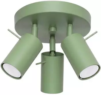 Sollux LED Deckenleuchte Tuba Ring 3x GU10 salbeigr&uuml;n