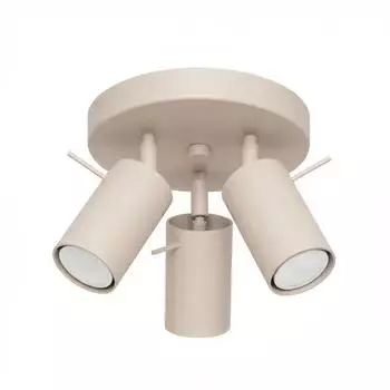 Sollux LED Deckenleuchte Tuba Ring 3x GU10 taupe