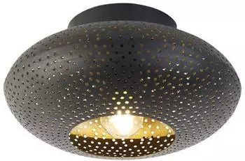 QAZQA Radiance LED-Deckenleuchte, orientalisch, schwarz, &Oslash;25cm (107242)