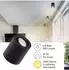 Oktaplex Lile M LED-Deckenspot Aluminium schwenkbar, schwarz, warmweiß 3000K